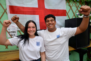 Georgie Lawson and Reece Wise at The Old Bush Inn, Albrighton 