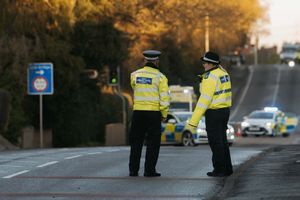 Holyhead Road was closed to traffic on Wednesday afternoon