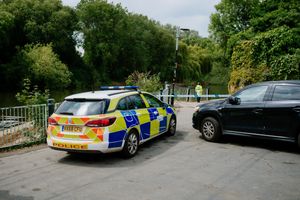 Police were on the scene at the weir in Shrewsbury