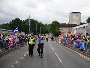Supporting image for story: Three arrests made after Falkirk asylum hotel protests
