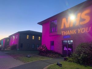 PRH was lit up in bright colours