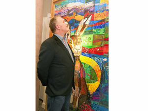 Supporting image for story: Greg Davies back home to unveil Wem mosaic