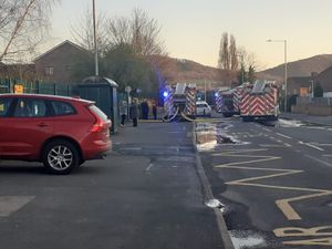Fire crews at the scene of the fire in North Road, Wellington