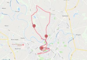 The 2018 Shrewsbury Half Marathon route. Photo: Roadworks.org