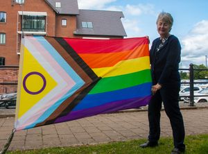 Shropshire Council is flying The Pride Flag at The Guildhall. Picture: Shropshire Council. 
