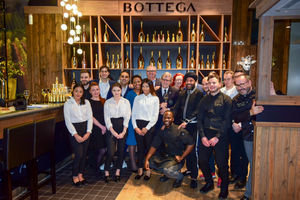 The Bottega team inside the new bar
