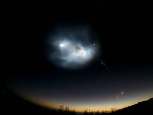 Supporting image for story: Here’s the science behind the spectacular light show caused by a SpaceX launch