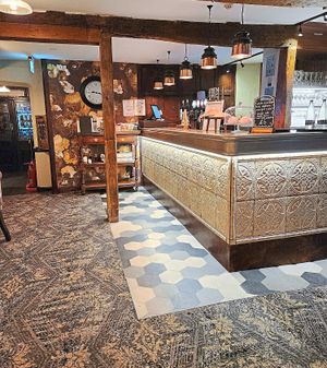 The Feathers bar area is welcoming