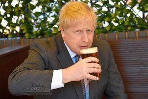 Boris Johnson ­– at home painting buses?