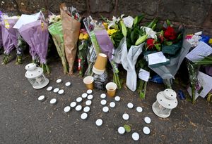 DUDLEY COPYRIGHT NATIONAL WORLD TIM THURSFIELD -07/08/25Tributes at the scene of the tragic car accident, which killed three people on the junction of Clarence Street and Highgate Street, Upper Gornal.