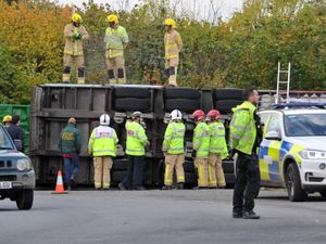 Supporting image for story: Delays as cattle lorry overturns on A5 outside Shrewsbury