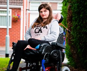 Tamara Peart aged 18 when she was gifted a swimming foot from Shropshire Star readers
