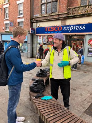 A kind passer by who bought us coffees