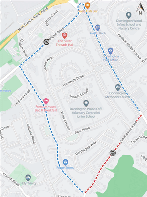 Oakengates Road in Donnington is part of a surface dressing scheme. Photo: Causeway/OneNetwork