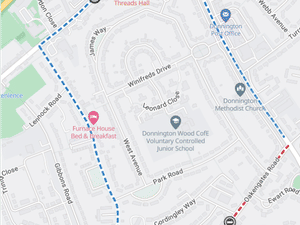 Oakengates Road in Donnington is part of a surface dressing scheme. Photo: Causeway/OneNetwork