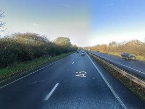 Supporting image for story: Vehicle travelling on A5 crashes off road and into ditch