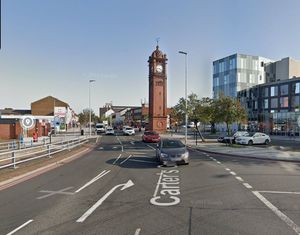 The fire broke out at a commercial site in Carters Green, West Bromwich. Photo: Google