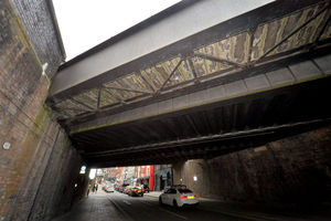 Mesh has been introduced underneath the bridge to 'pigeon-proof' it