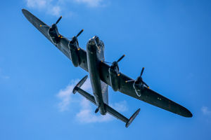 Battle of Britain Memorial Flight Avro Lancaster flypast over Marbury 