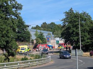 Supporting image for story: Telford roads gridlocked after car crashes into barrier over A442