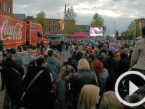 Supporting image for story: Fans fizz as Coca Cola truck calls in to Wolverhampton