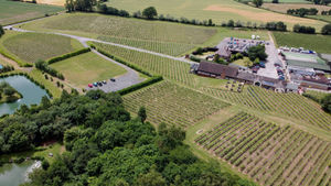 The estate covers 30 acres of vines, the factory and visitor centre