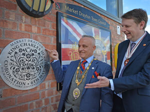 Supporting image for story: 'Shropshire the UK’s most patriotic county!' Commemorative coronation plaques showing 'unity' unveiled at 20 locations 