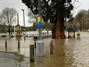 A previous flooding incident in Builth Wells