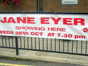 Supporting image for story: Jane Eyer banner raises chuckles