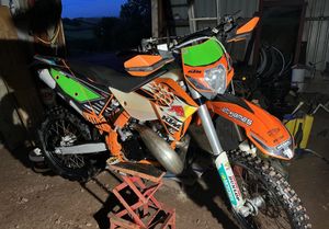 The orange KTM bike