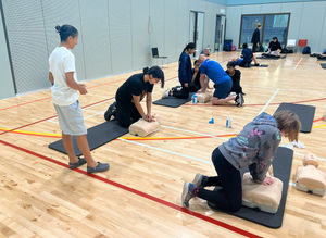 Young Sandwell lifesavers during their classroom training