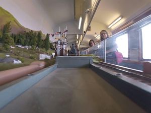 Supporting image for story: This video shot from on board a tiny model train will delight your inner child