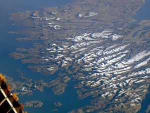 Supporting image for story: This rare cloudless photo of the Scottish Highlands taken from space is stunning