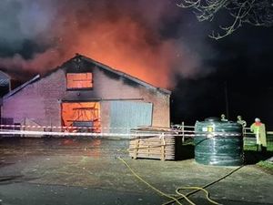 Supporting image for story: Fire crews tackle agricultural building blaze for five hours