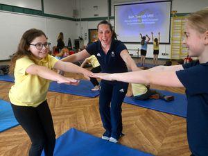 Supporting image for story: Olympic gymnast Beth Tweddle leaps into Shropshire school visit to inspire kids