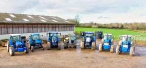 Some of the Sheppard family’s impressive fleet of tractors sold on Saturday.