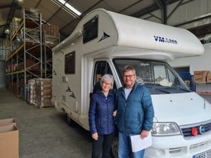Supporting image for story: Hampshire couple take Molly the motorhome to help people fleeing Ukraine