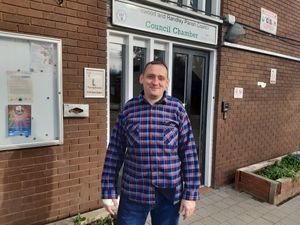Councillor Pawel Krajewski outside the Hollinswood & Randlay Parish Council offices in Telford. Picture: LDRS