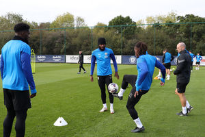 WALSALL, ENGLAND - OCTOBER 18: Cedric Kipre, Nathaniel Chalobah and Brandon Thomas-Asante (Photo by Adam Fradgley/West Bromwich Albion FC via Getty Images).