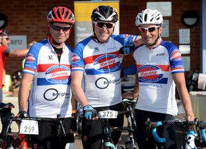 Andrew Bailey, Len Hazelhurts and Stephen Tomlinson from Wolverhampton Racing Club