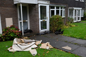 Carpets, chairs, tables and even walls have been destroyed by the flood water