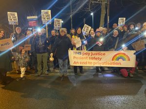 Torchlight vigils were held across Shropshire on Wednesday night, in support of striking NHS workers.