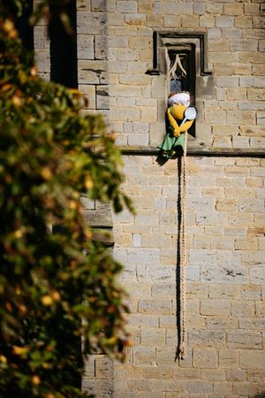 The Rapunzel scarecrow at All Saints Church