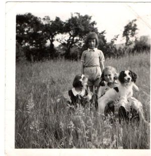 Mary in her childhood with some of her cousins