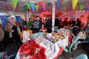 The guests at the tree giving event