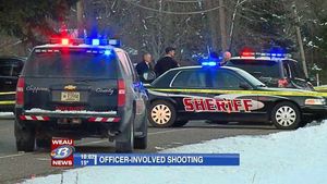 Emergency services at the scene following the shooting.