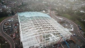 The £73 million Sandwell Aquatics Centre is on track for completion in spring 2022 