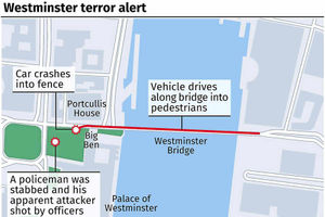 A map showing where the attack unfolded