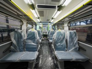 Supporting image for story: Passenger train converted into Covid-19 testing station