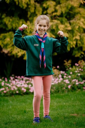 May Rowlands, 8 from Walford Heath near Shrewsbury is a Cub at 1st Bomere Heath